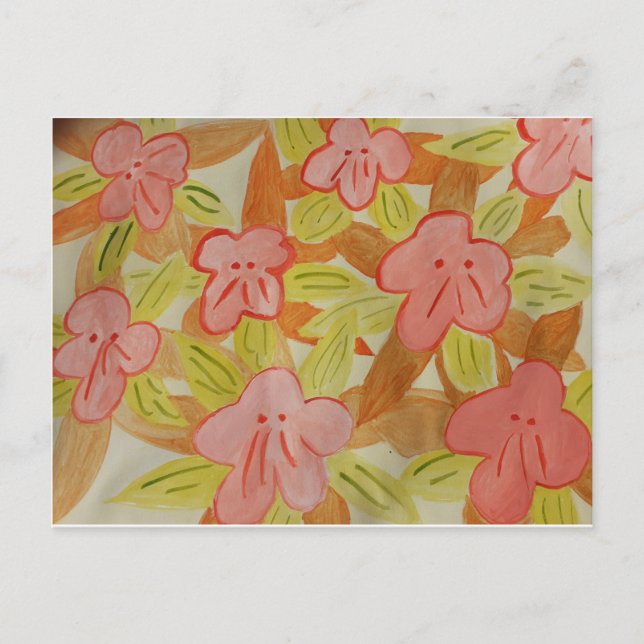 Carte Postale Fleurs de couleur automne (Devant)