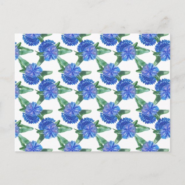 Carte Postale fleurs de couleur d'eau (Devant)