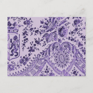 Carte Postale Fleurs de dentelle violette