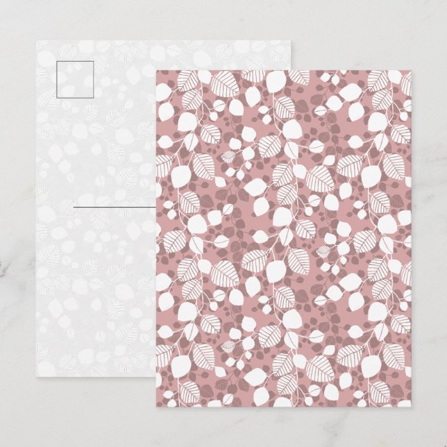 Carte Postale Fleurs de feuillage emmêlées Canopée Botaniques Ro (Devant / Derrière)