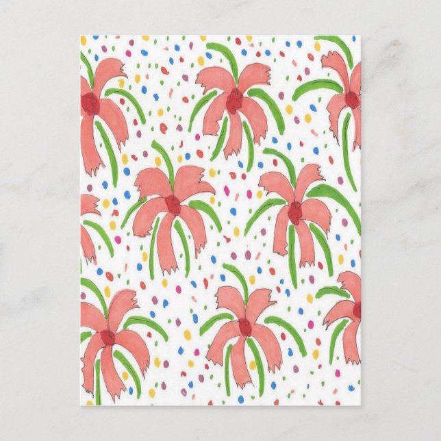 Carte Postale Fleurs de Fiesta tropicales (Devant)