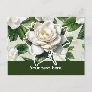 Carte Postale Fleurs de gardénia blanches