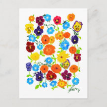 Fleurs de jardin colorées