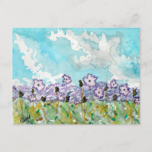 Carte Postale Fleurs de Lavande & Nuages