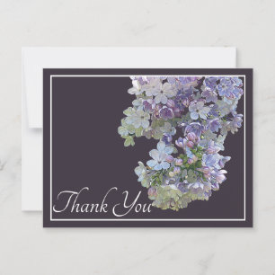 Carte Postale Fleurs de lilas Fond de prunier Merci
