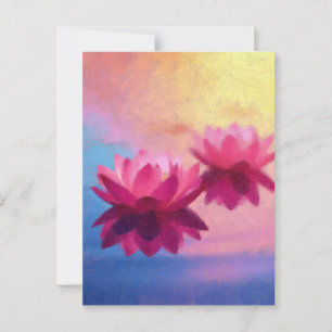 Carte Postale Fleurs de lotus Abstraites