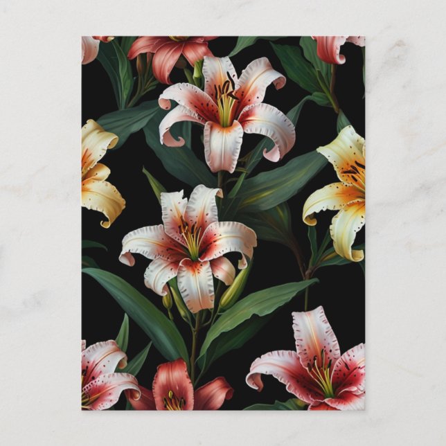 Carte Postale fleurs de lys (Devant)