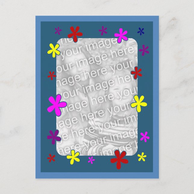 Carte Postale Fleurs de marguerite colorées Photo (Devant)