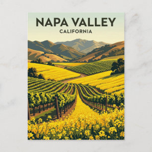 Carte Postale Fleurs de moutarde de la vallée de Napa Californie