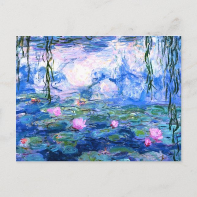 Carte postale Fleurs de nénuphars roses de Monet (Devant)