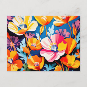 Carte Postale Fleurs de pavots de Californie