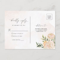 Fleurs de pivoine et d'or RSVP