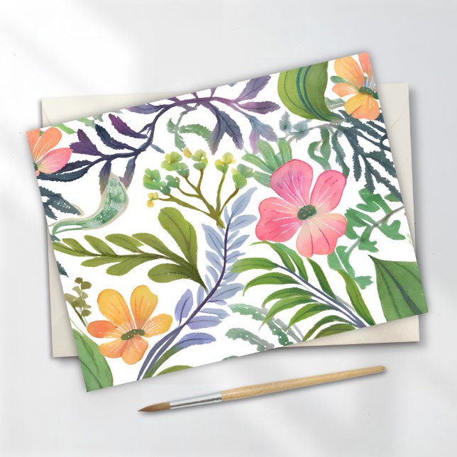 Carte Postale Fleurs de printemps | Champs de fleurs  (Créateur téléchargé)