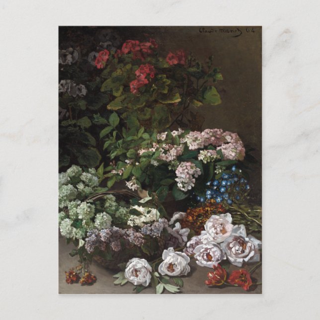 Carte Postale Fleurs de printemps Claude Monet (Devant)