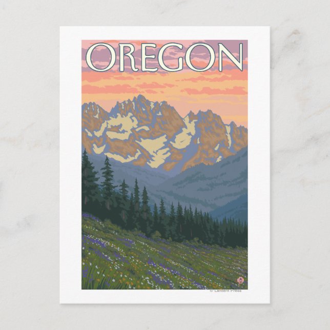 Carte Postale Fleurs de printemps - Poster Vintage voyage (Devant)