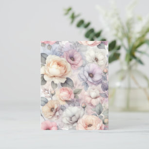 Carte Postale Fleurs de rose élégantes