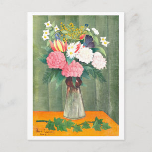 Carte Postale Fleurs de Rousseau dans un vase peinture