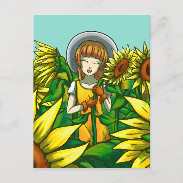Carte Postale Fleurs de soleil (Devant)