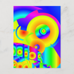 Carte Postale Fleurs de soleil Abstraites