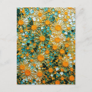 Carte Postale Fleurs de soleil Abstraites 102