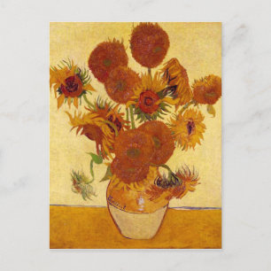 Carte Postale Fleurs de soleil dans un vase (F454) Van Gogh Art