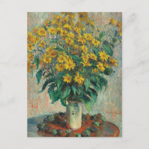 Carte Postale Fleurs de topinambour par Claude Monet