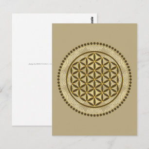 Carte Postale FLEURS DE VIE - Symbole de géométrie sacrée Art 2