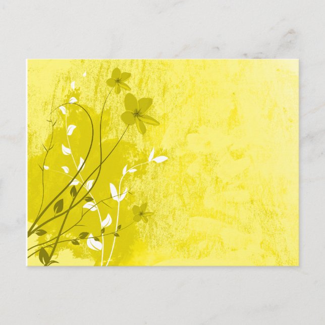 Carte Postale fleurs d'été jaunes (Devant)