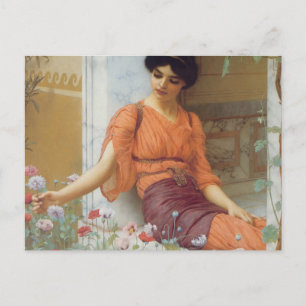 Carte Postale Fleurs d'été par John William Godward