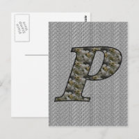 Fleurs d'hortensia à monogramme initial P