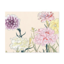 Fleurs d'oeillet rose vintage japonaises