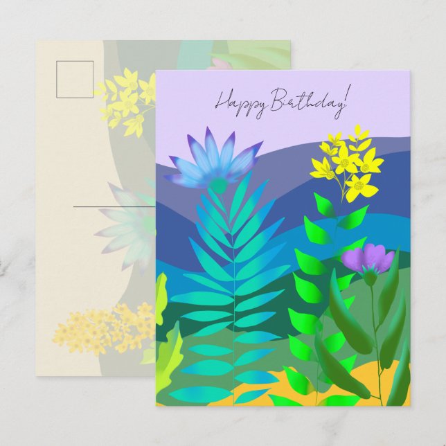 Carte Postale Fleurs du désert (Devant / Derrière)