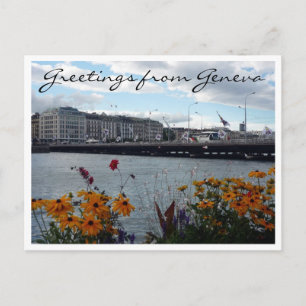 Carte Postale fleurs du lac de genève