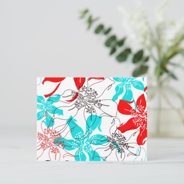 Carte Postale Fleurs en gras (Debout devant)