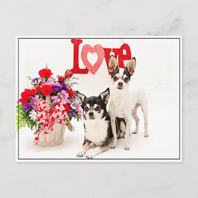 Carte Postale Fleurs et amour (Devant)