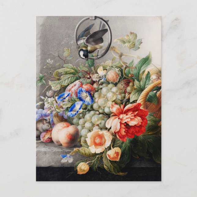 Carte Postale Fleurs et fruits de vie morte Art classique (Devant)
