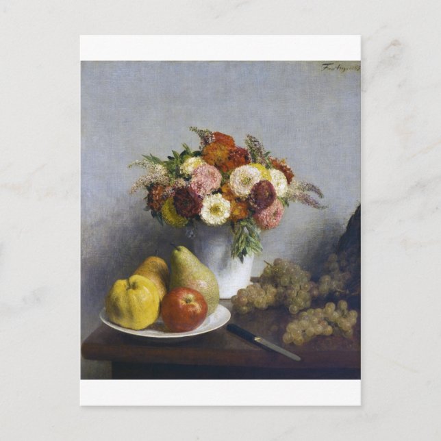 Carte Postale Fleurs et fruits, Henri Fantin-Latour (Devant)