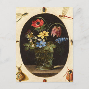 Carte Postale Fleurs et insectes de Clara Peeters Po