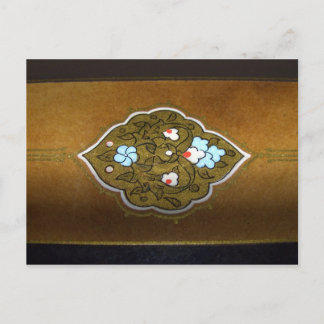 Carte Postale Fleurs et ornements de calligraphie