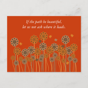 Carte postale fleurs et papillons inspirants