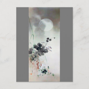Carte Postale Fleurs et Pleines lunes d'automne, Watanabe Seitei