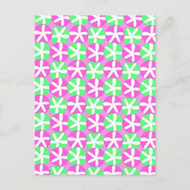 Carte Postale Fleurs et points (Devant)