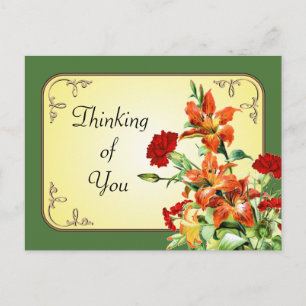 Carte postale fleurs florales personnalisables
