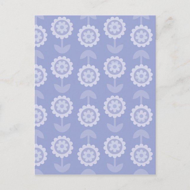 Carte Postale Fleurs florales violettes d'art motif Abstrait (Devant)