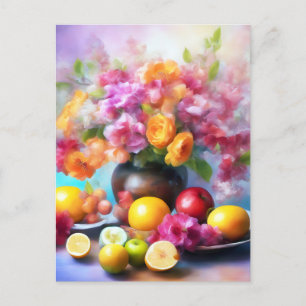 Carte Postale Fleurs fruité art de beauté