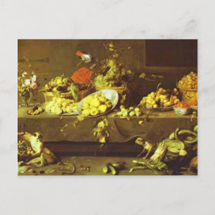 Carte Postale Fleurs, fruits et légumes de Frans Snyders