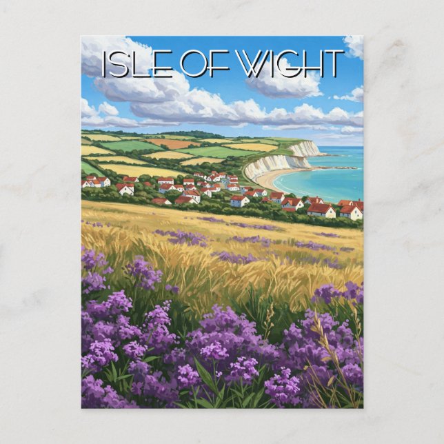 Carte Postale Fleurs Isle of Wight England Voyage (Devant)