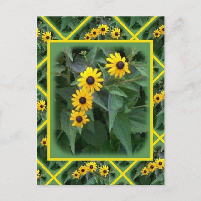 Carte Postale Fleurs jaunes (Devant)