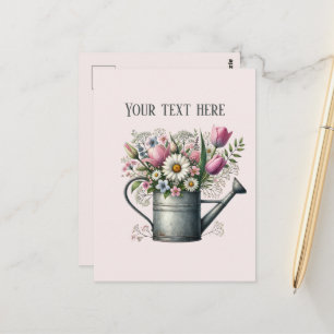 Carte Postale Fleurs mixtes mignonnes personnalisables 