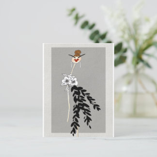 Carte Postale Fleurs monochromes